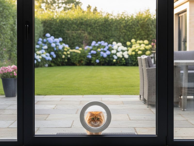 Cat flaps in uPVC, composite & glass doors: what’s possible (and what isn’t)