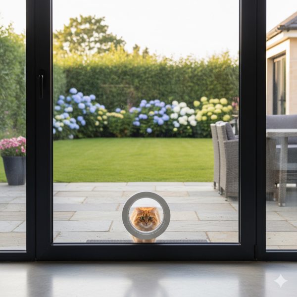 Cat flaps in uPVC, composite & glass doors: what’s possible (and what isn’t)