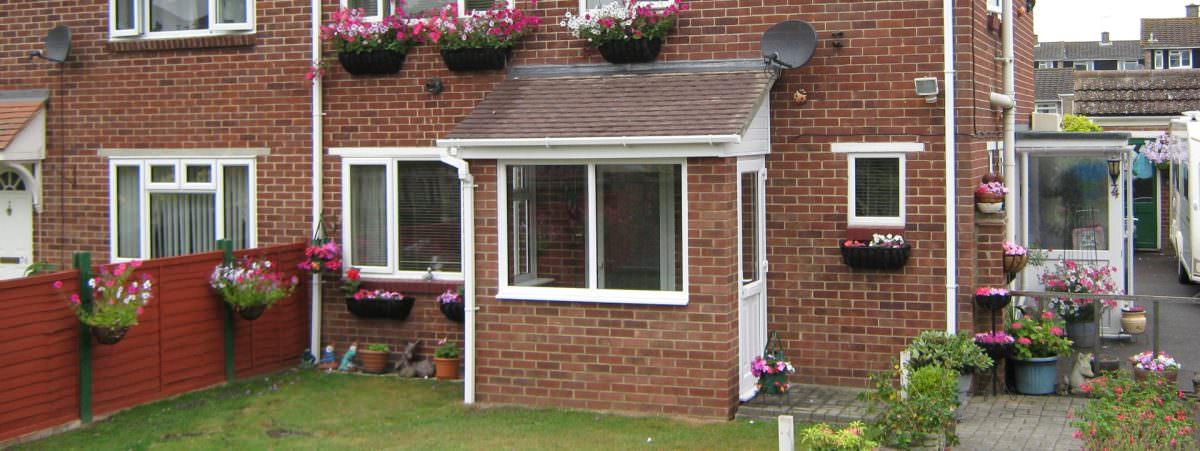 Fascia Soffit Guter on a porch