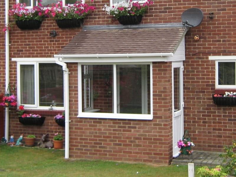 Fascia Soffit Guter on a porch
