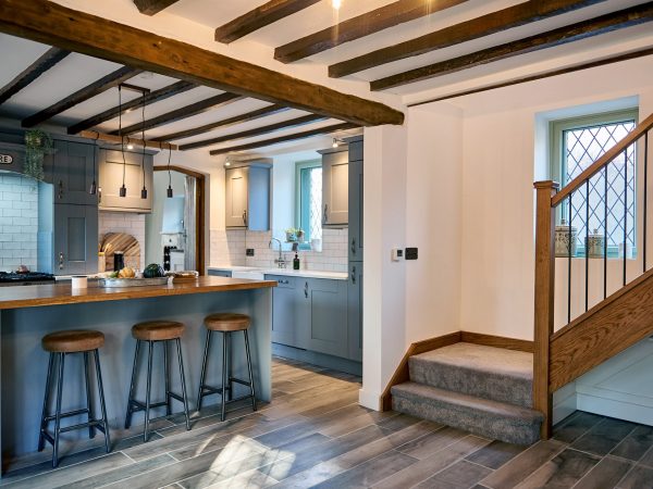 kitchen with windows fitted with secondary glazing berkshire with decorative design