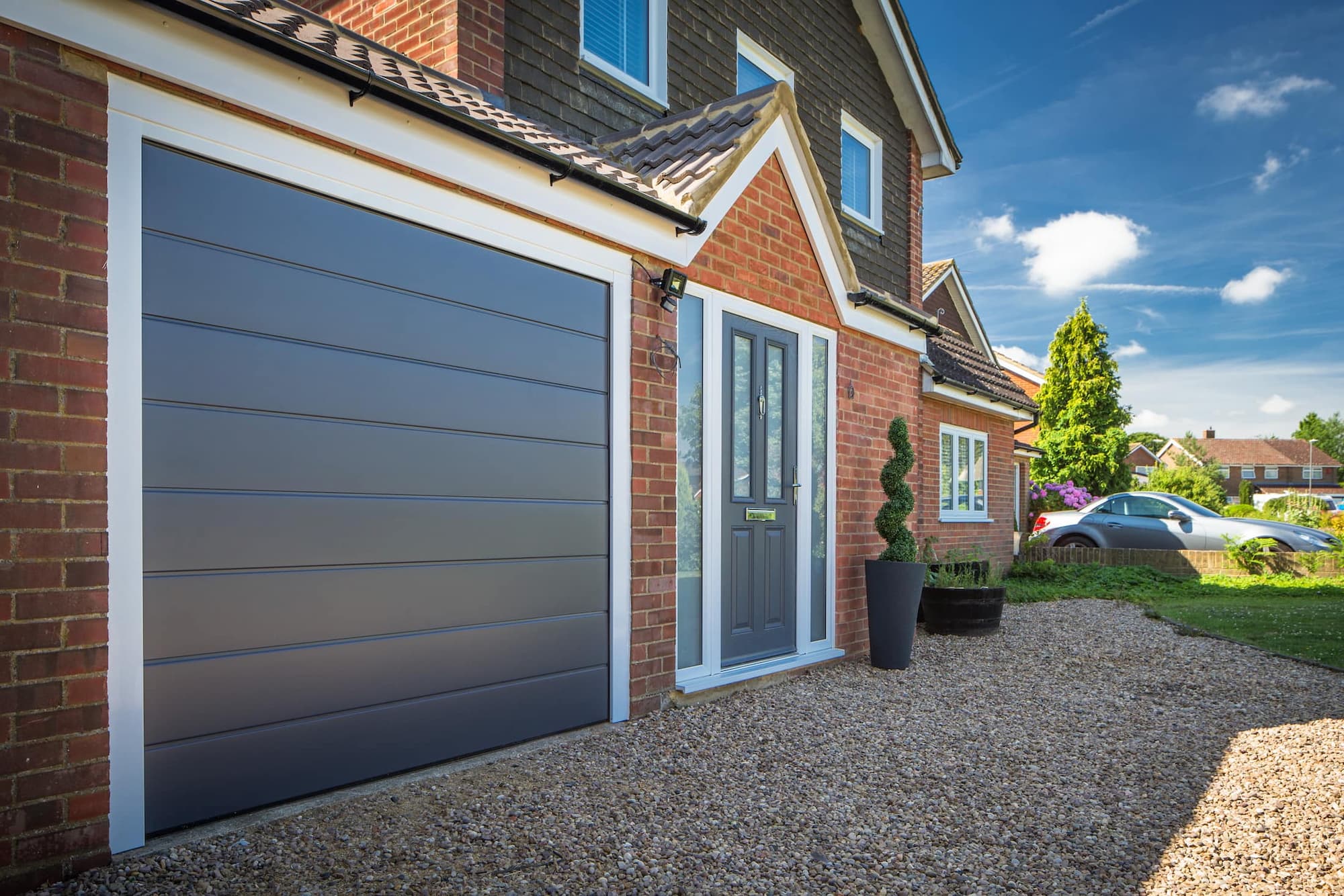 A Garador garage door for a home in Hampshire.