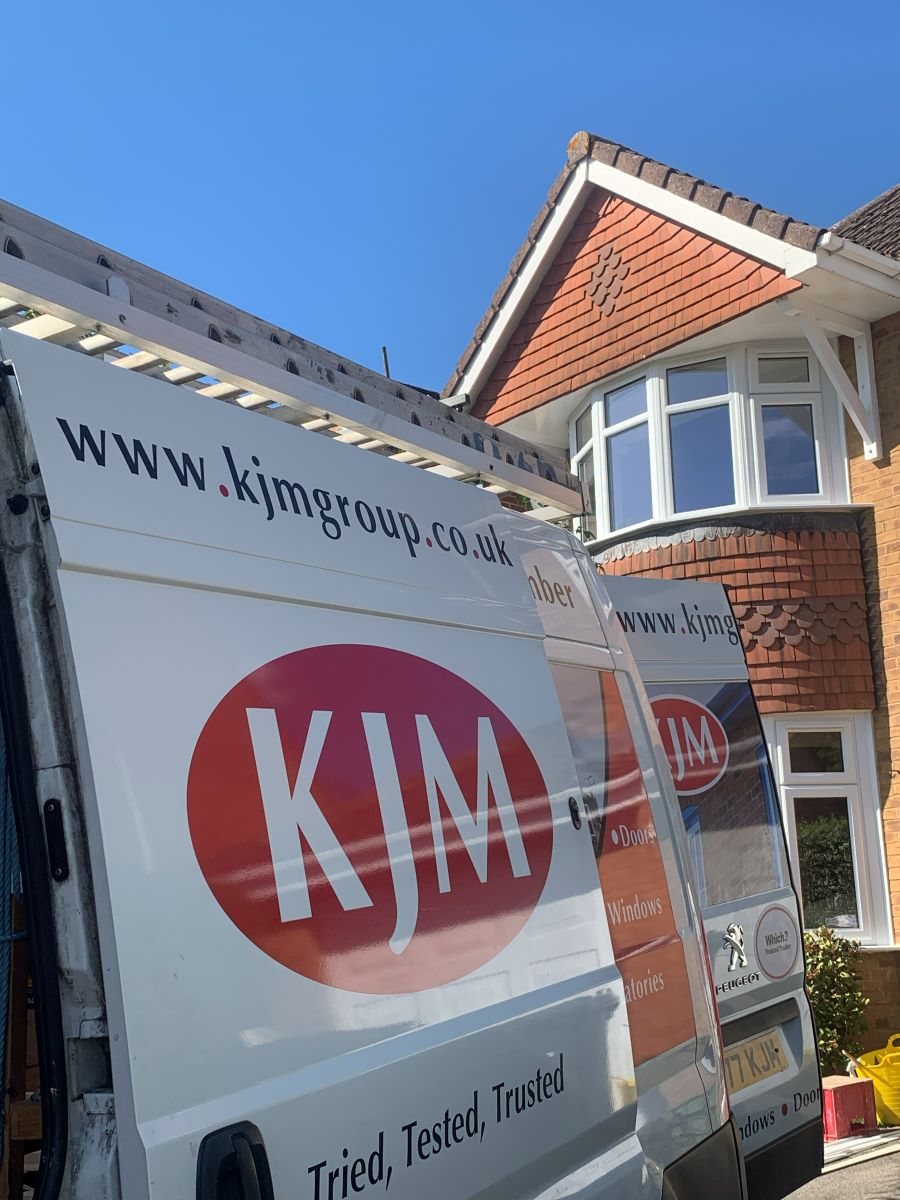 KJM Group window repair service van in Hampshire