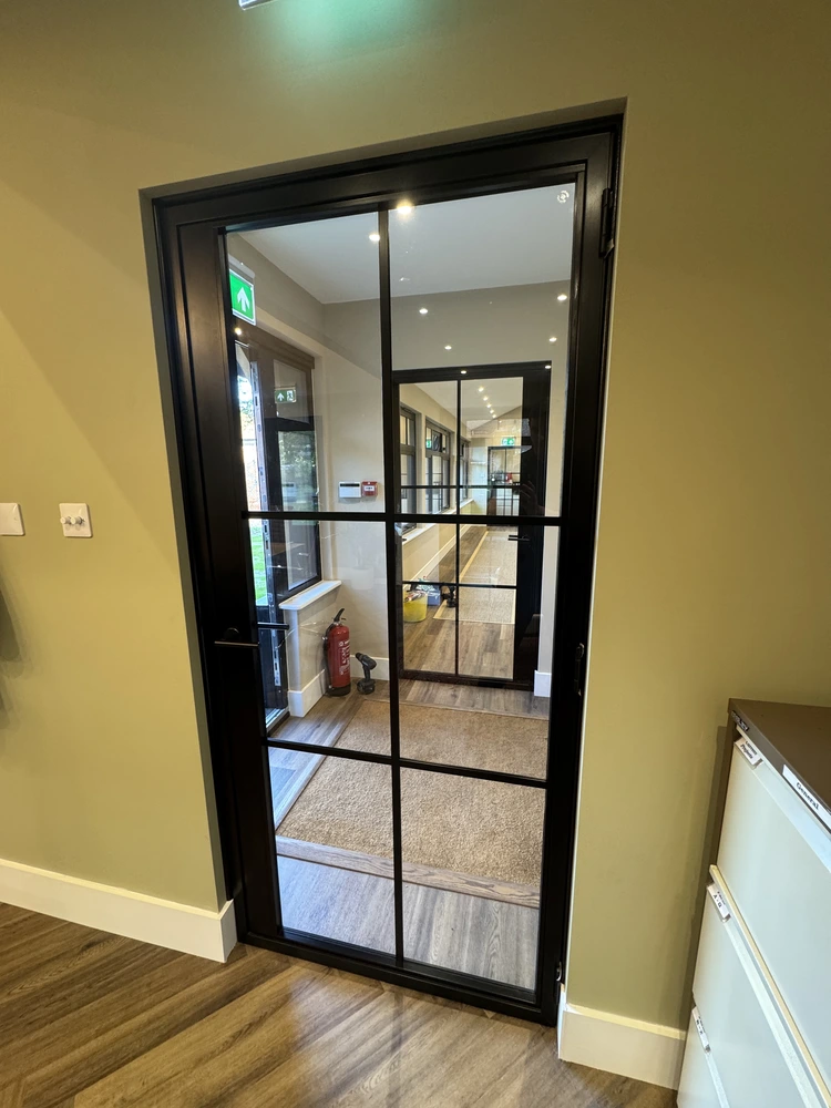 heritage doors in modern office 