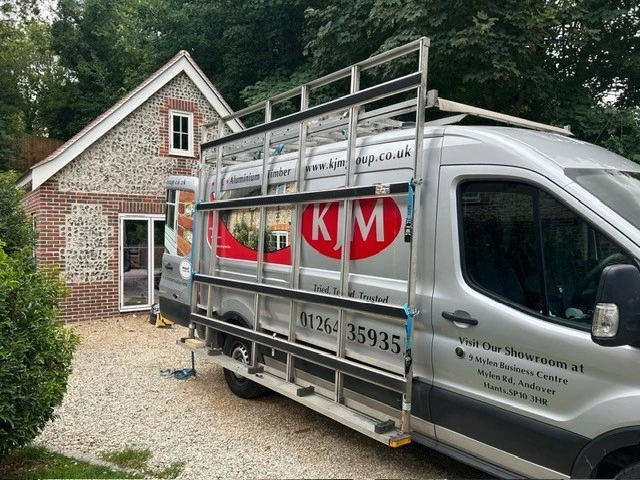 KJM service van on site to repair your windows and doors