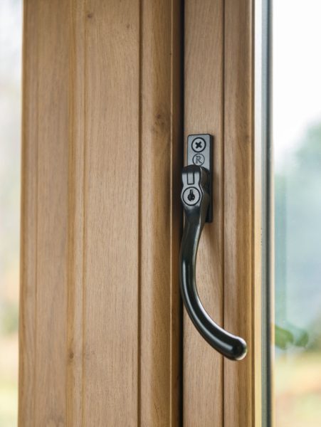 Heritage Monkey Tail window handle on Residence 9 window