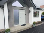 Agate grey aluminium door and flush casement windows
