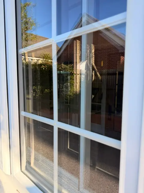 Close up of Georgian bars sitting flat inside the sealed double glazed unit