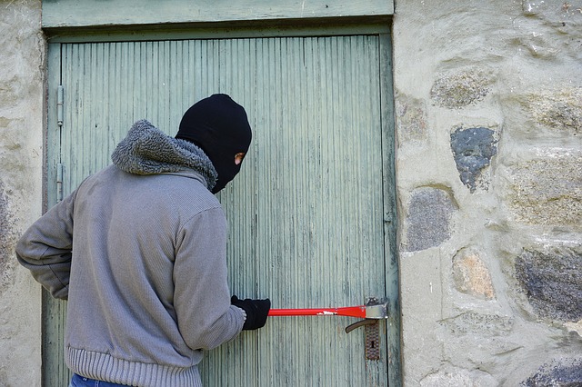 thief.jpg Man with crow-bar trying to force entry