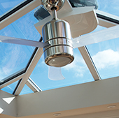 Ceiling Fan in a conservatory